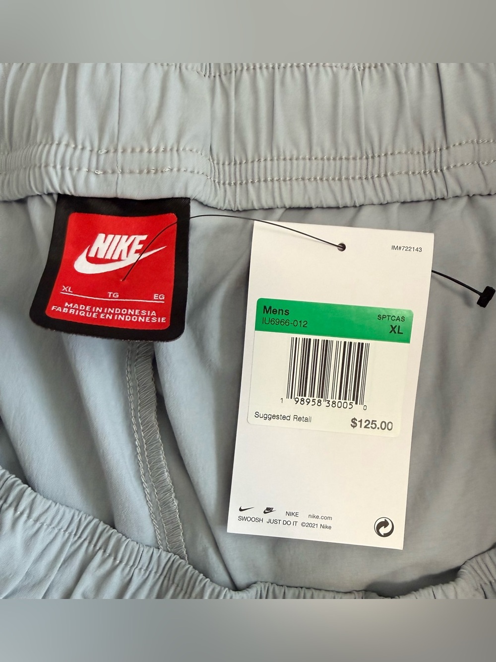 Nike Tech Dri Fit Woven Loose Fit Pants Grey Cream IU6966-012 Mens Size XL NEW - Picture 6 of 6